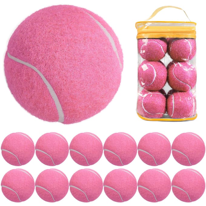 12 paquets de balles de tennis d'entraînement et de correspondance de pression 12-Pack rose
