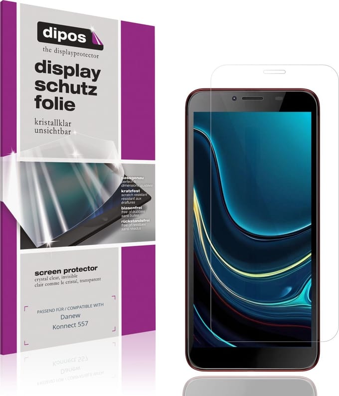 dipos – 4x Beschermfolie geschikt voor Danew Konnect 557 | Krasbestendige & heldere Screenprotector Ultra-Thin