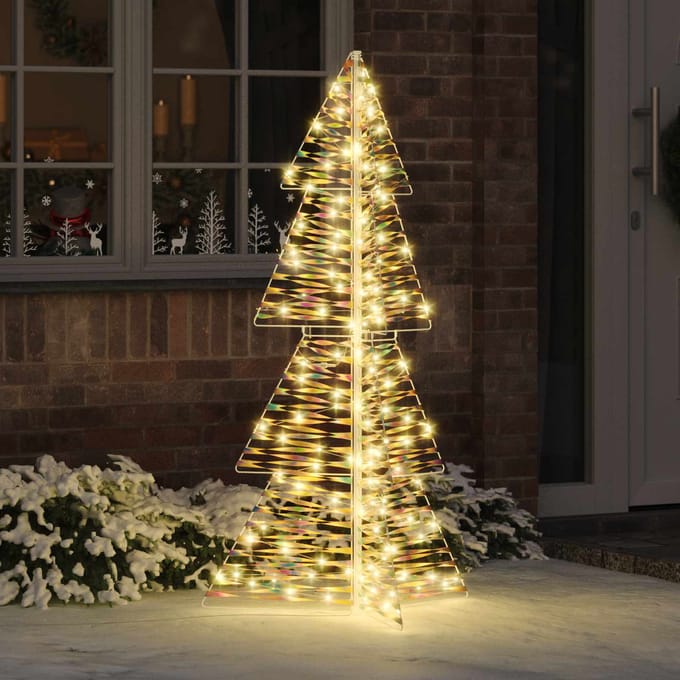 vidaXL Kerstboom 160 LED's Warmwit 150 cm PET