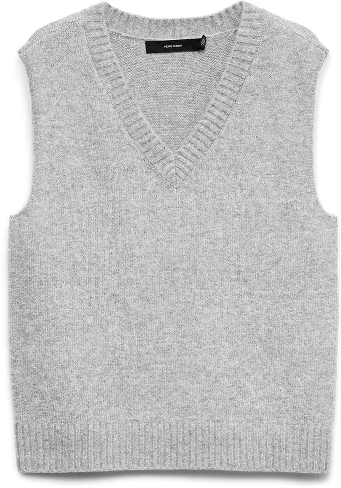 Vero Moda Boom Sl Gebreid Vest Grijs M Vrouw