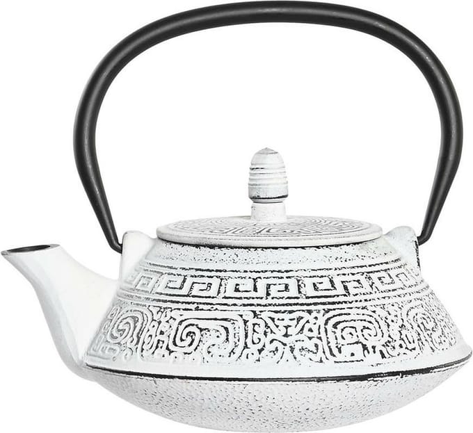 Items Kitchen Theepot Marocco - gietijzer - 800 ml - antiek wit print