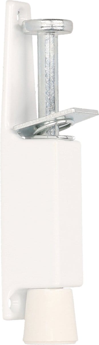1x stuks deurvastzetter / deurvastzetters wit met voetstift 12 x 2,5 cm - deurstoppers / deurbuffers