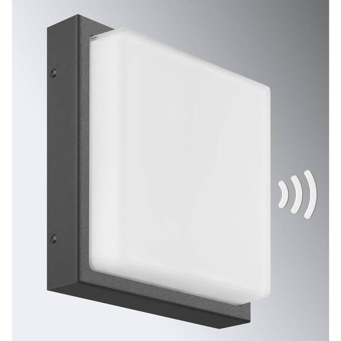 LCD Buitenwandlamp Ernest, grafiet, E27, bewegingsmelder