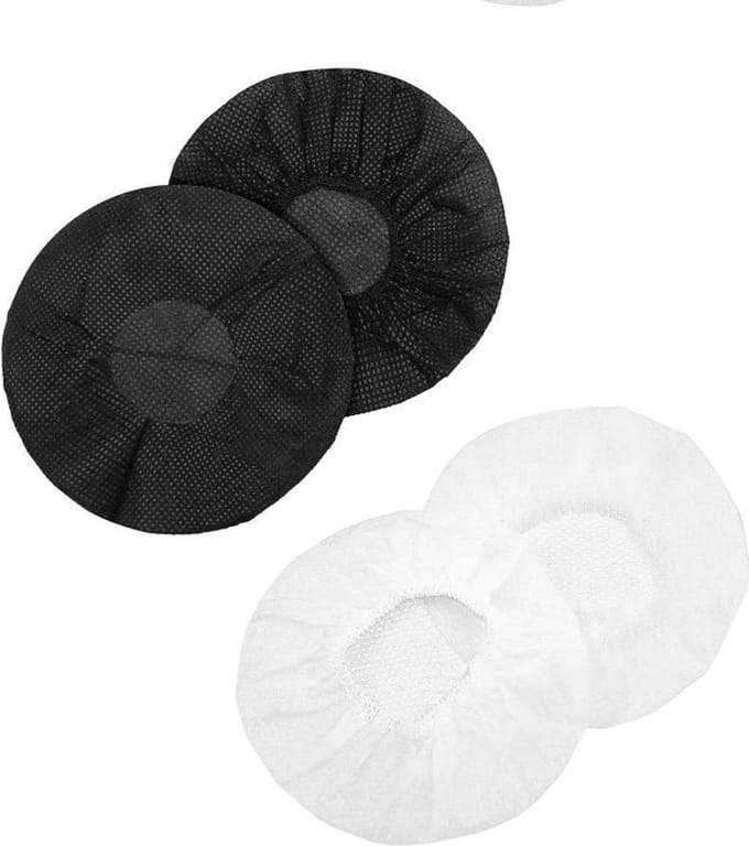 Elastische wegwerp hoofdtelefoon cover hoes Wit
