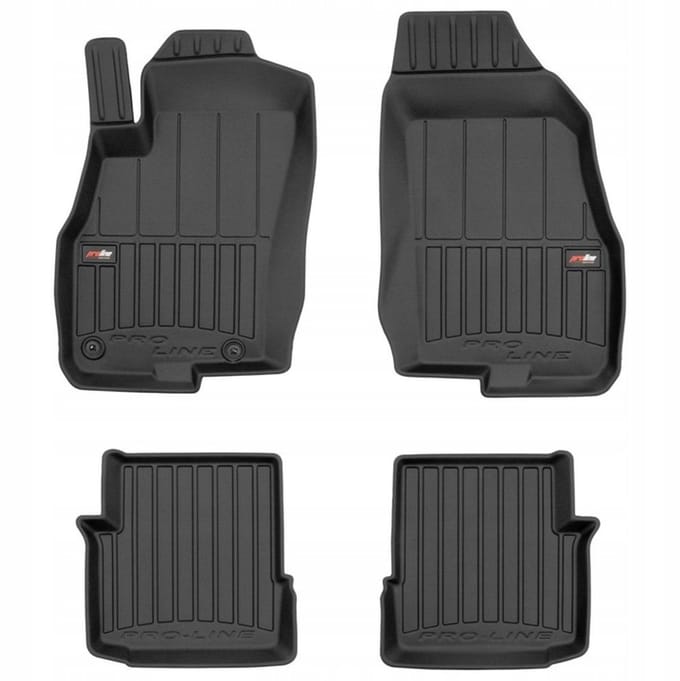 Frogum - 3D Pro-Line - Automatten Set - Geschikt voor FIAT PUNTO Evo 2009-2012 - 3-deurs - Hoge Rand 6cm