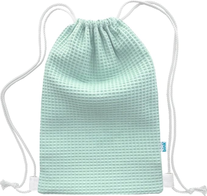 BINK Bedding Gymtas / Zwemtas Pique (wafel) mint 40 x 28 cm