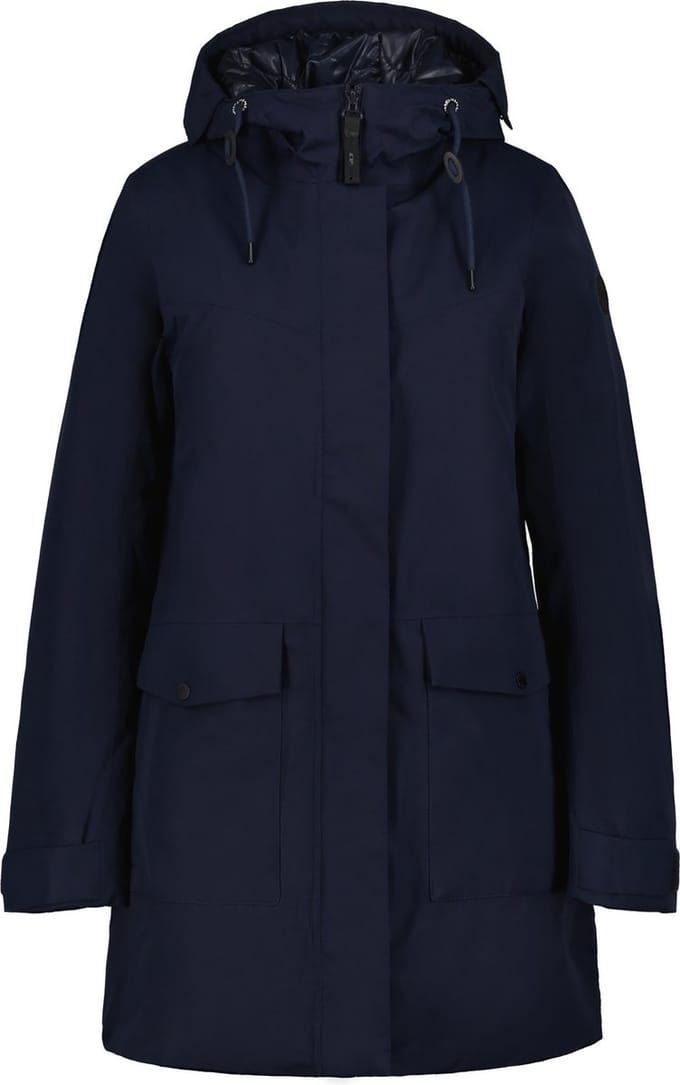 ICEPEAK ALPENA Dames Outdoorjas - Navy - Maat 36