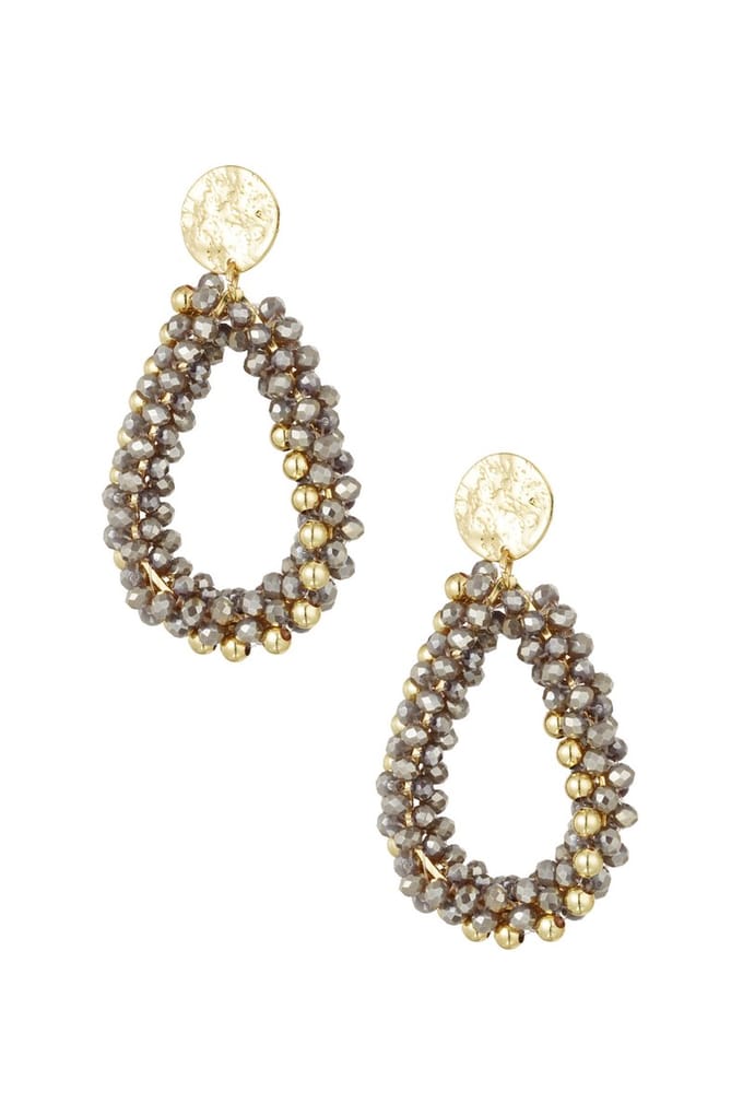 Oorbellen Crystal Drop Beads - Kralen - Crystal Beads - Cadeau - Feestdagen - Terracotta