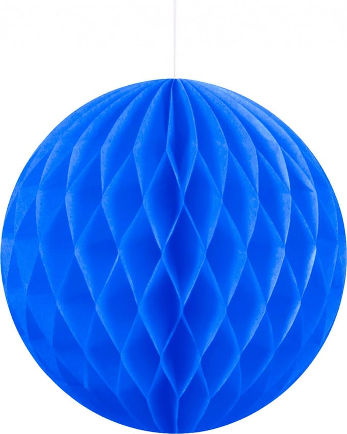 UNIQUE - Blauwe papieren bol decoratie