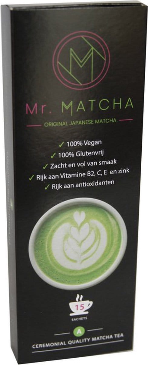 Matcha thee - doos 15 poedersachets- pure matcha - Mr.MATCHA