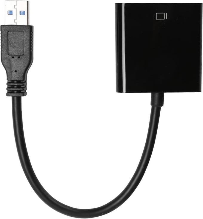 USB naar VGA Adapter 1080P - Video & Audio Converter voor Windows PC