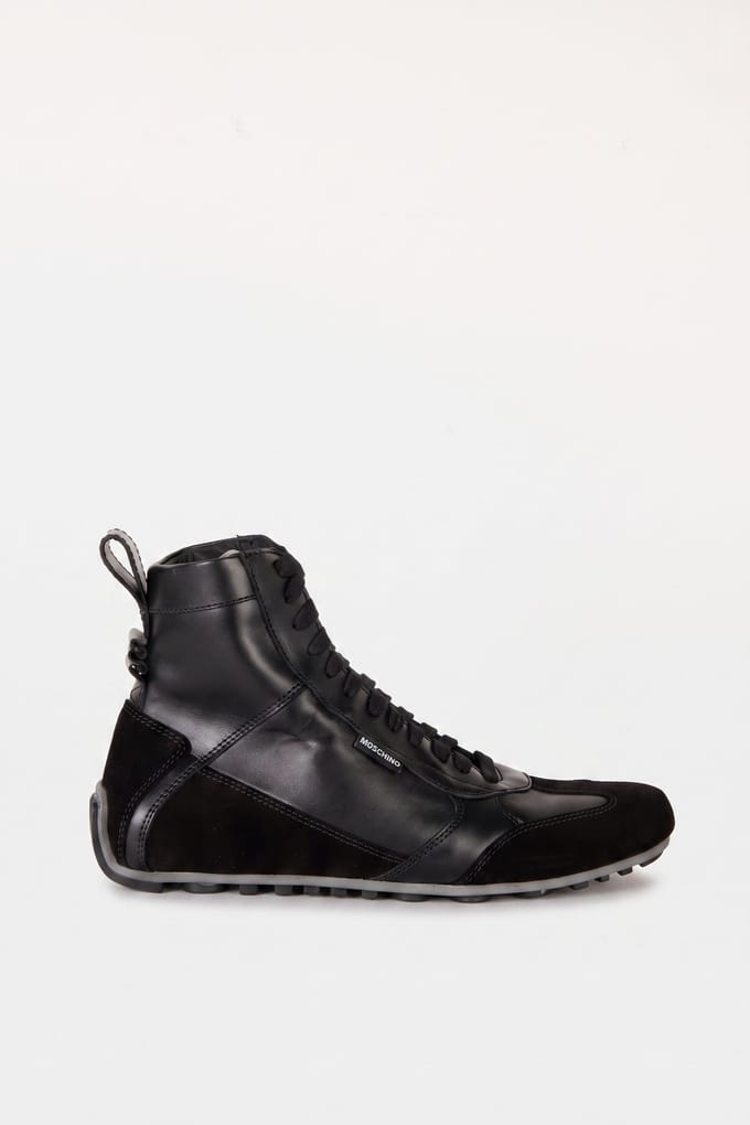 Moschino Calfskin Sneakers Black Größe: 40 | Trainers Outlet | Herren | Schwarz