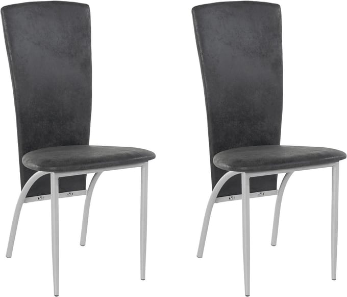 Nicky-Eetkamerstoel - Set van 2 - Antraciet