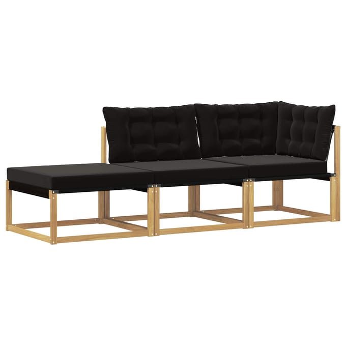 vidaXL - Buiten - bank - set - Massief - Acacia - Hout - Wit