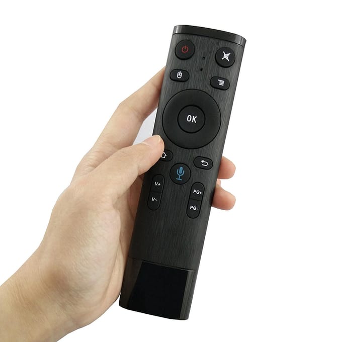 2.4G draadloze afstandsbediening met USB-ontvanger Spraakinvoer voor Smart TV Android TV Box HTPC PC zwart