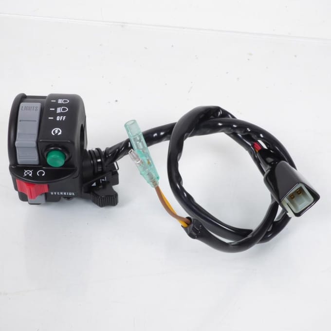 Commodo gauche fonction klaxon démarrage code phare coupe circuit starter override pour quad