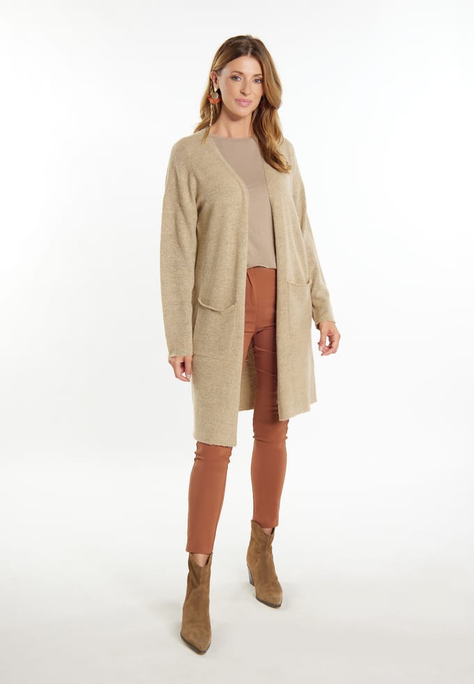 usha Longcardigan Dames beige