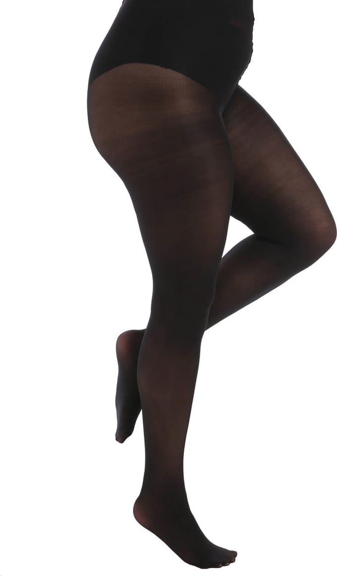 Panty grote maat 50 Denier zwart 48-50 Pamela Mann