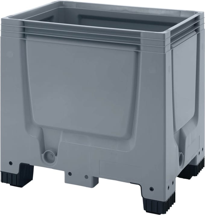 Alpac Palletbox - Opbergbak groot - 800 x 600 x 790 mm - 250 L - Grijs