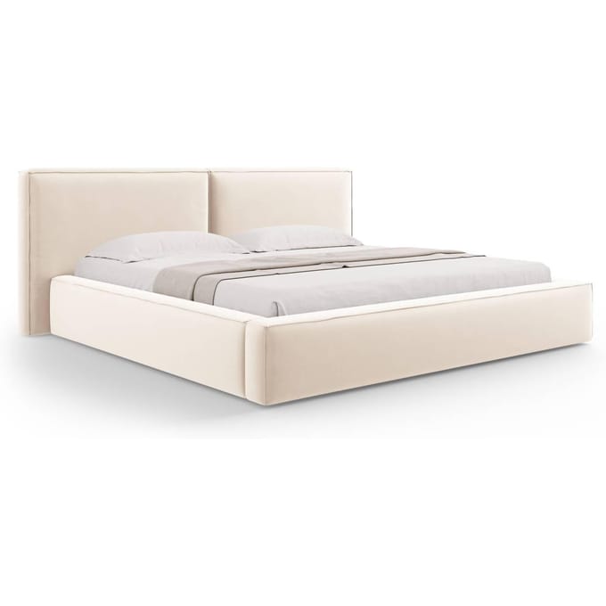Bedframe Jodie met opbergruimte velvet 200 x 200 cm | Micadoni