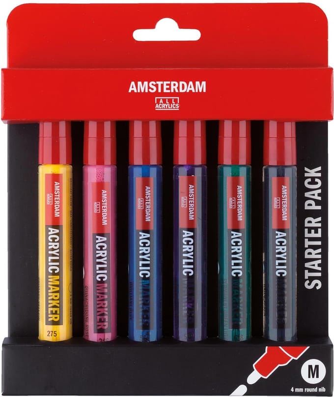 Amsterdam Acrylmarker startersset | 6 kleuren