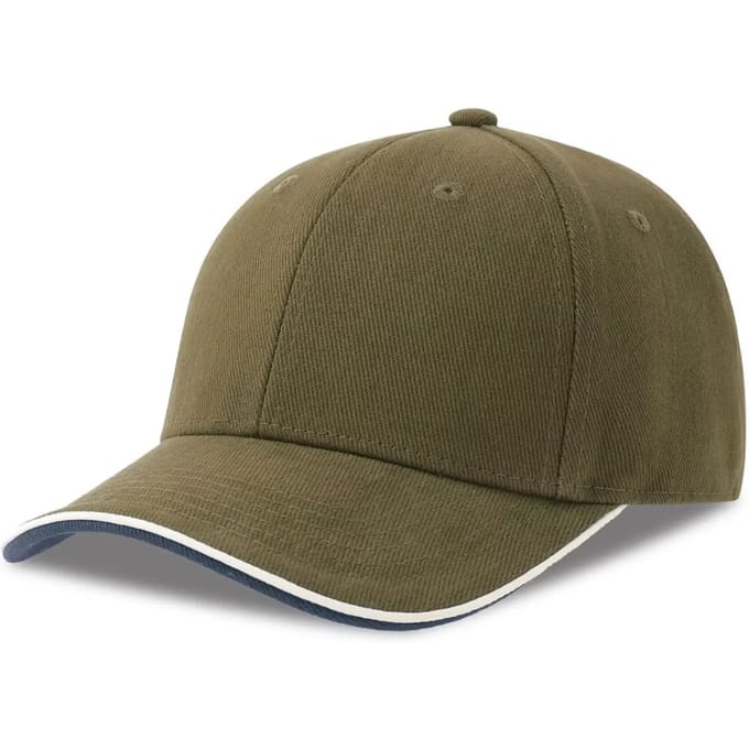 Atlantis Headwear Pilot Piping Sandwich-S Cap AT698 - OLIVE - One size