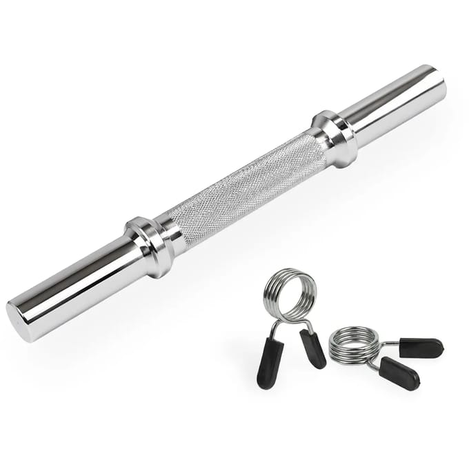 VirtuFit Halterstang - Dumbellstang - Met Veerclipsluiting - 30 mm - 35 cm