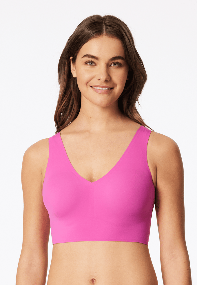 Bustier van microvezel met uitneembare pads, fuchsia - Invisible Soft 38