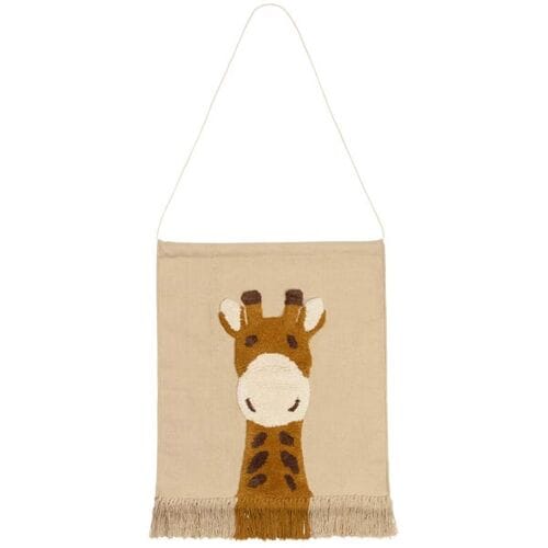 Prénatal wandtapijt giraf Beigebrown unisex