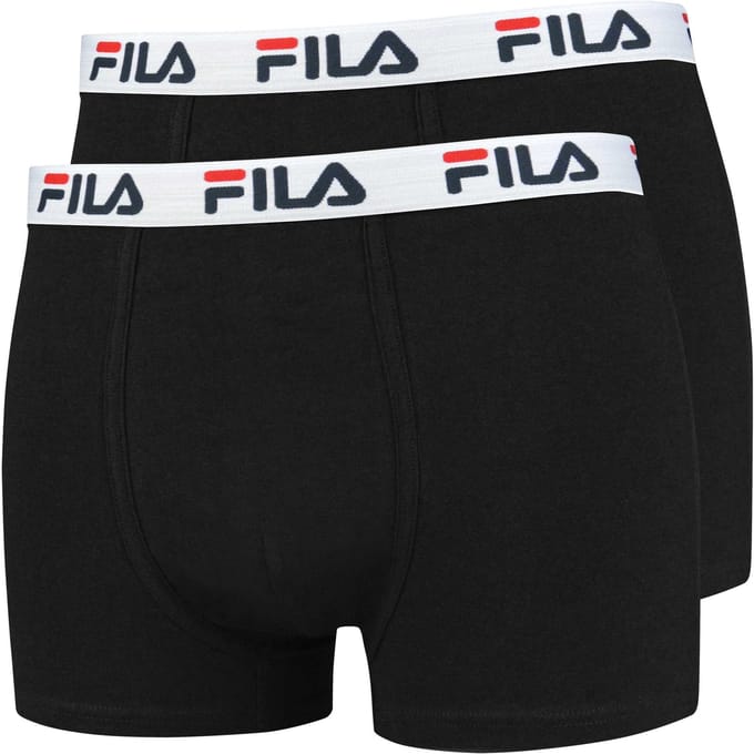 Fila Boxershorts Mannen 2 pack zwart maat M