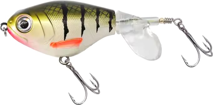 PikeAttack - Whopper Plopper - Roofvissen - wit/geel/gestreept - 16g - 9cm