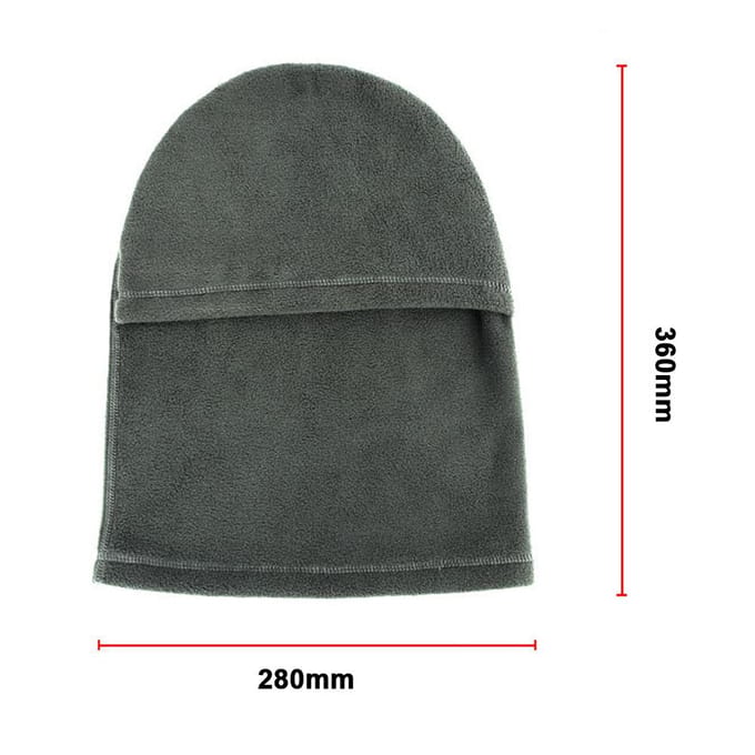 Winter Polar Fleece Warme Gezichtskap Stofdicht Winddicht Motor Gezichtssjaal Halswarmer voor legergroene kleur