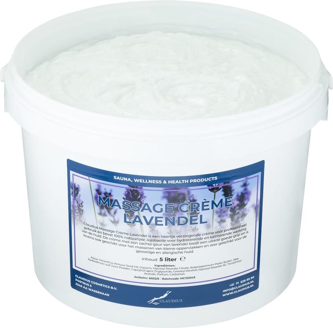 Claudius Massagecrème Lavendel 5 liter
