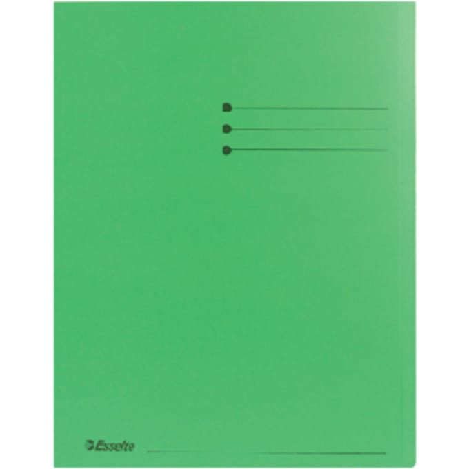 Vouwmap Esselte A4 met overslag manilla 180gr groen