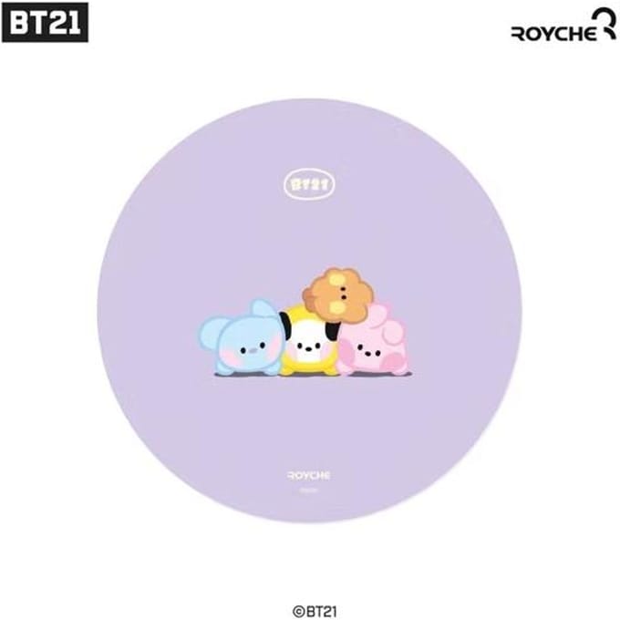Tapis de souris BT21 Minini (2 couleurs) Purple white