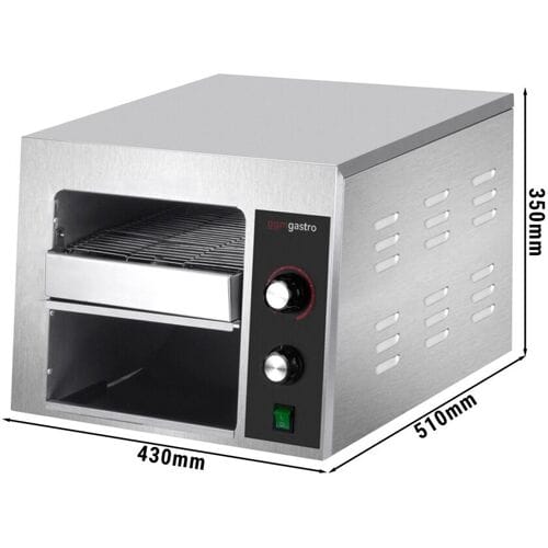 GGM Gastro Durchlauftoaster - 2,2 kW - mit 2 Heizzonen Zilver