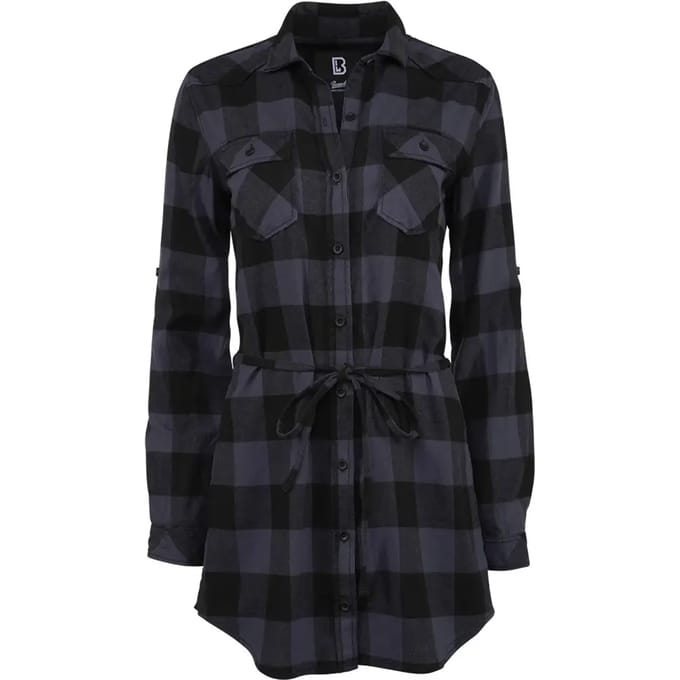 Brandit Lucy Dames Longsleeve - zwart/grijs - M