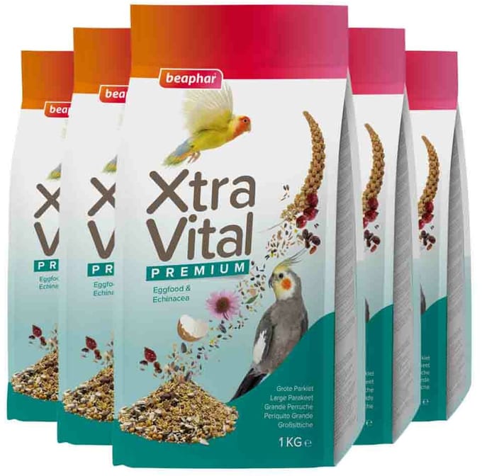 Beaphar XtraVital Grote Parkiet - 5 x 1 kg - Voordeelverpakking