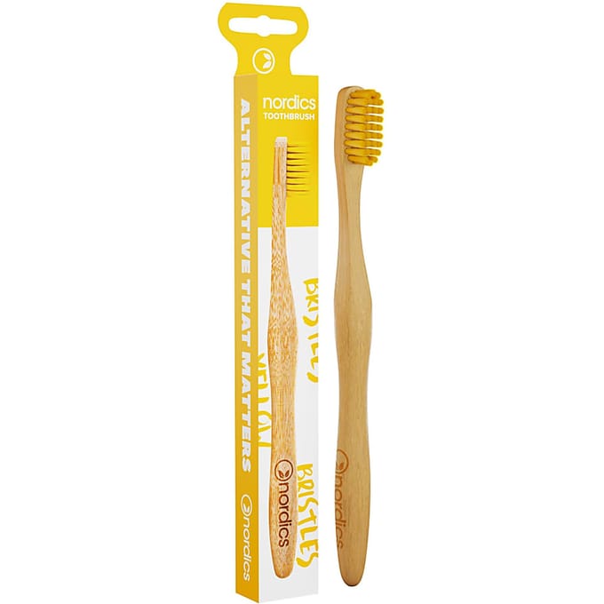 Nordics Tandenborstel 23 Cm Bamboe/nylon Bruin/geel