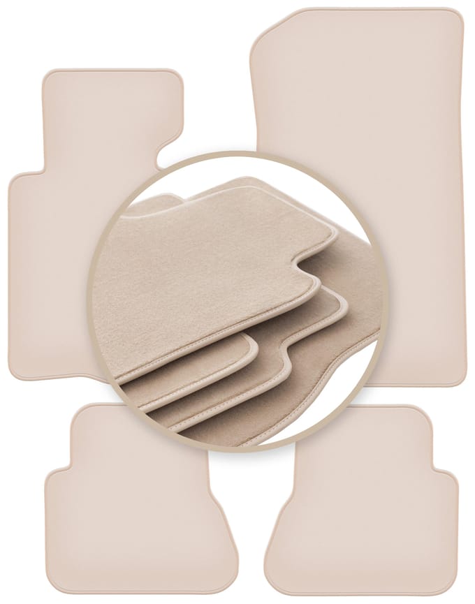 PREMIUM beige vloermatten voor: BMW 3 E46 cabriolet 2000-2007