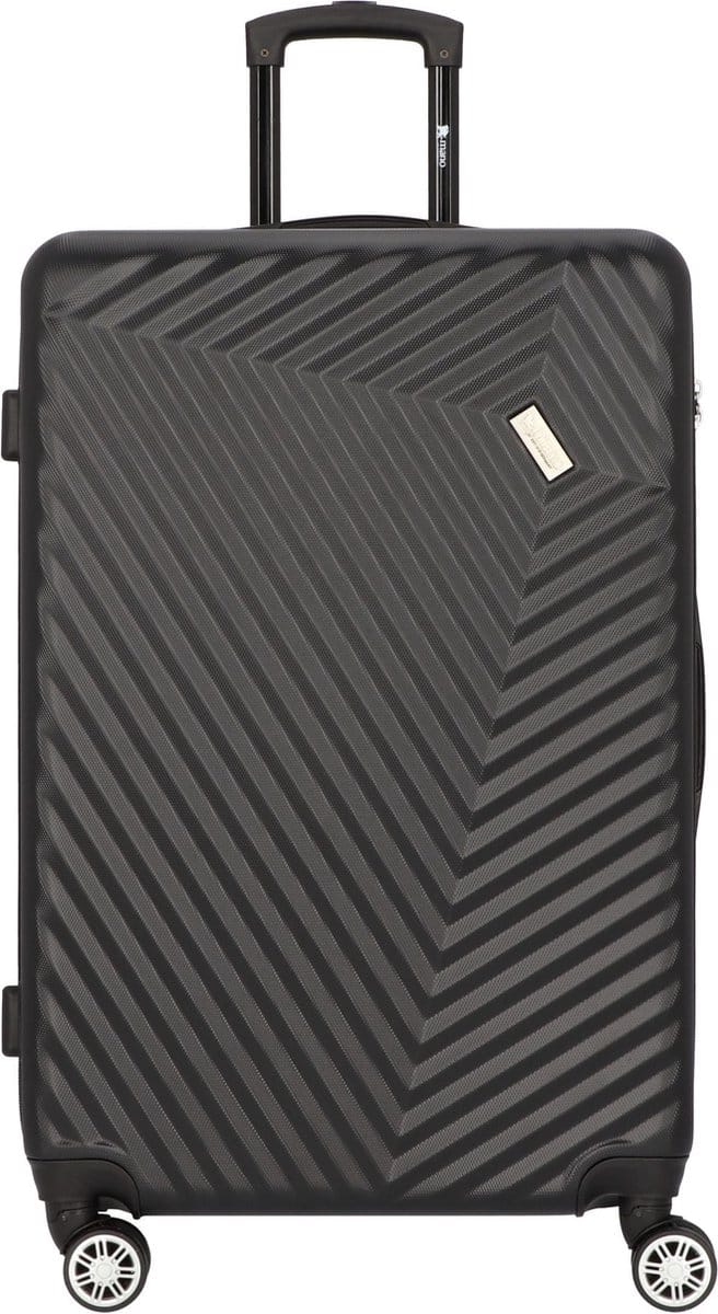mano Don Carlo Hardcase Trolley L Black Zwart 77cm