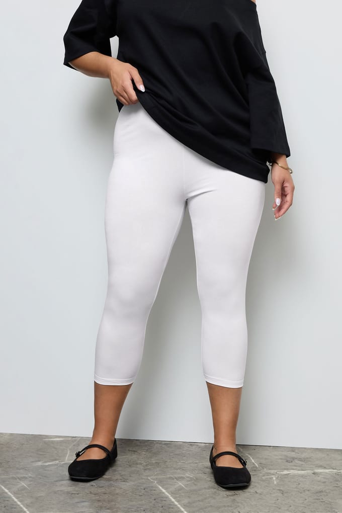 Yours Driekwart Katoenen Legging In Witsize 52
