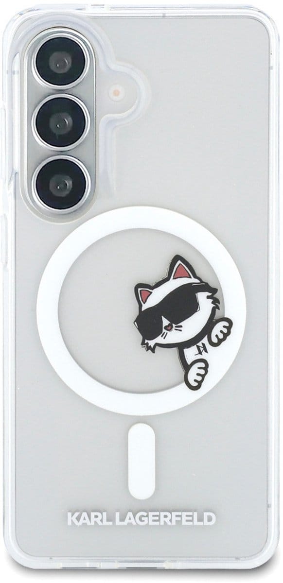 Karl Lagerfeld Back cover Galaxy S26 Plus - MagSafe - Choupette ontwerp - Transparant