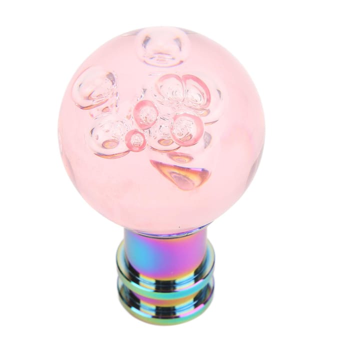 Versnellingspookknop met M8 M10 M12 Adapter Universele Acryl Transparante Bel Stijl Pookknop voor roze
