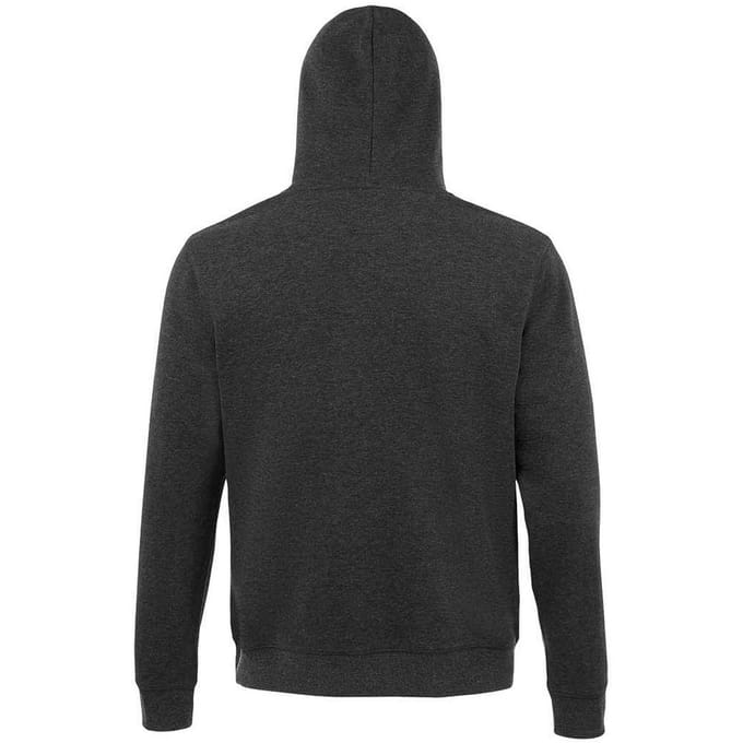 SOLS Heren Spencer Polycotton Hoodie (Houtskoolmelange)