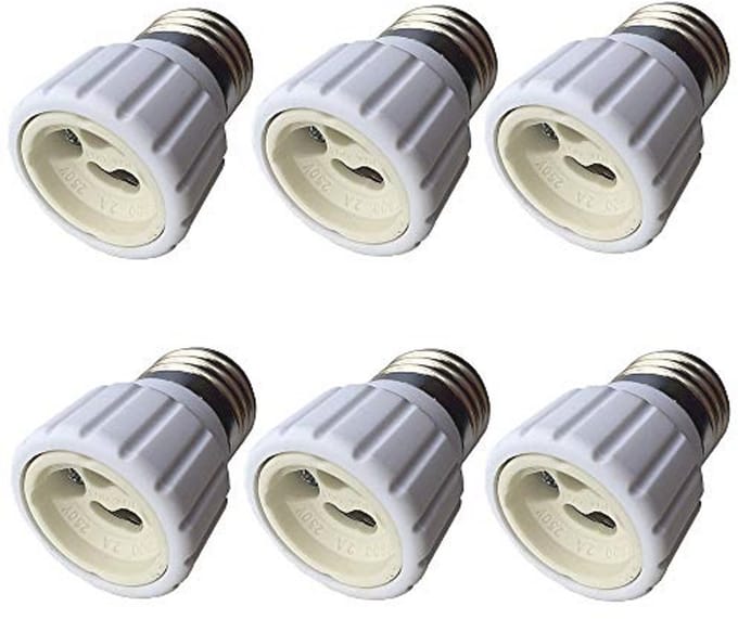 6PCS E27 naar GU10 Lampadapter voor LED-lampen