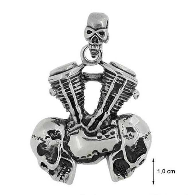 Blinx Jewels Stalen Hanger Motor Engine Doodskop