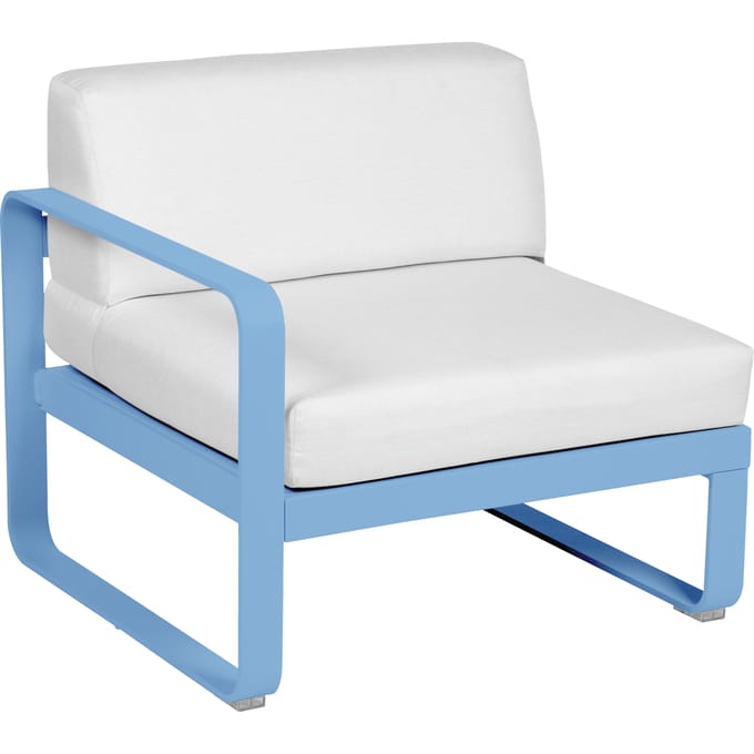Fermob BELLEVIE Fauteuil Module links - E1 Maya blauw - 81 witgrijs