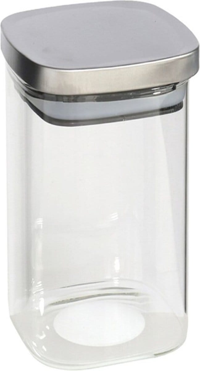 Gerimport Voedsel/etenswaren bewaren voorraadpot 1500ml glas en RVS deksel