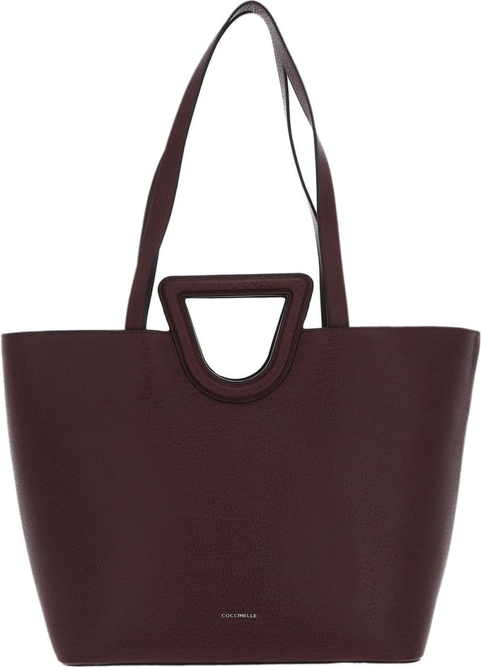 COCCINELLE Leren Schoudertas Shopper Faboula Elephant Handbag Carruba Donkerbruin